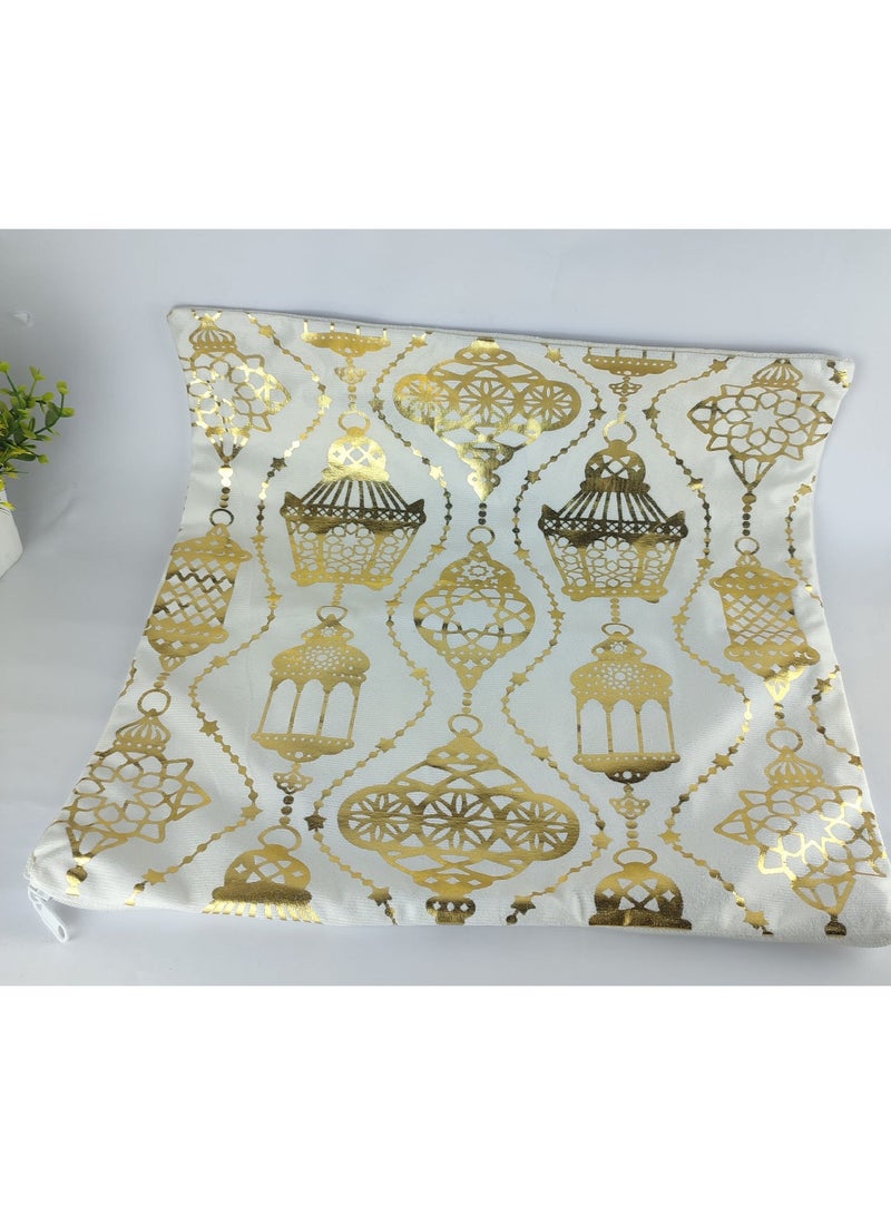 Set of 2 Ramadan Cushion Covers – High Quality Velvet & Linen - Image 2